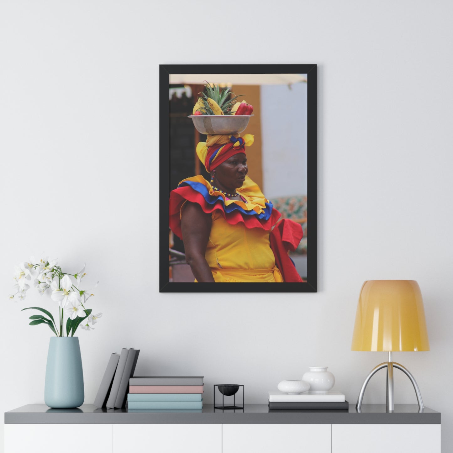 Póster Vertical Enmarcado Vibrante, CARTAGENA, COLOMBIA