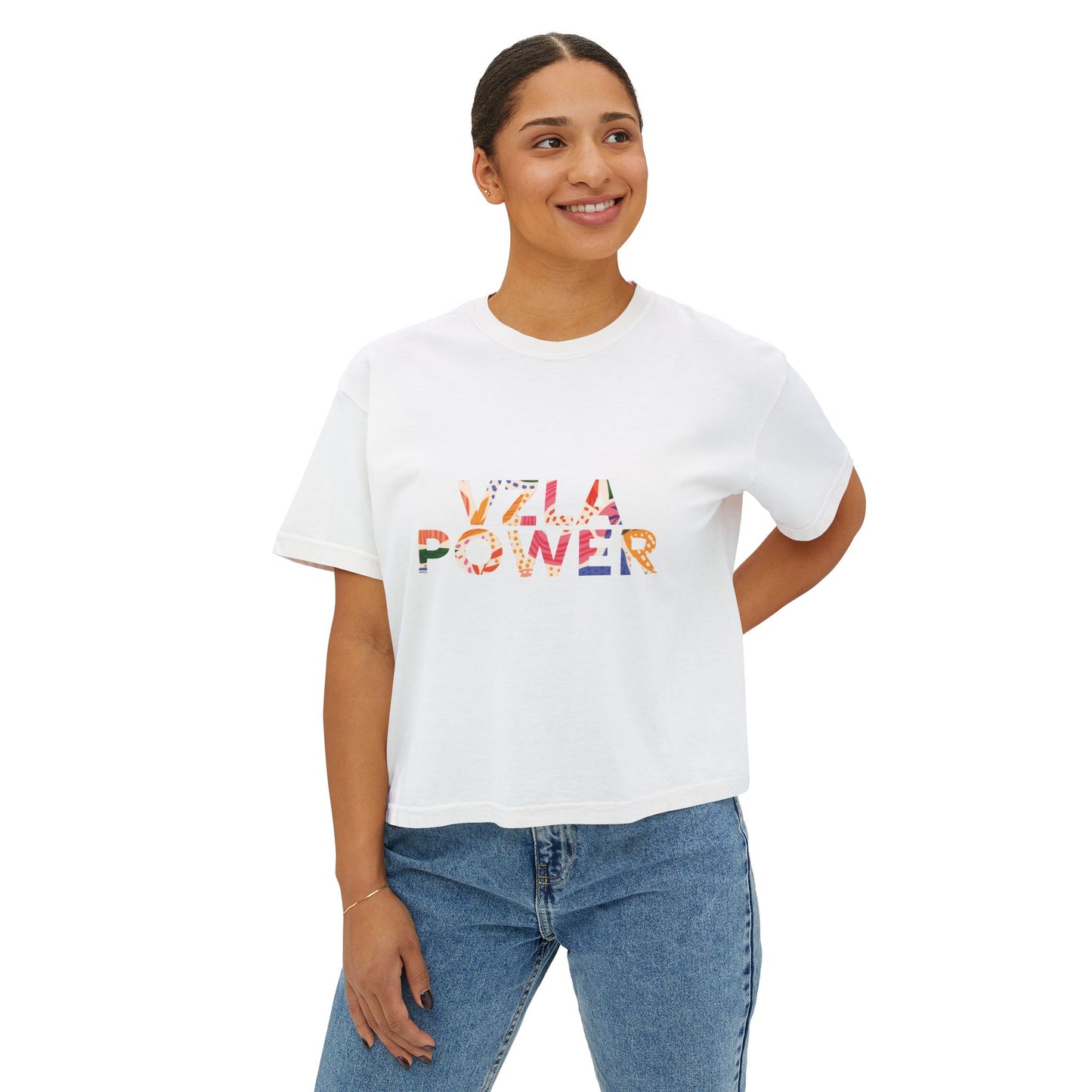 Boxy T-shirt for Women - POWER VZLA