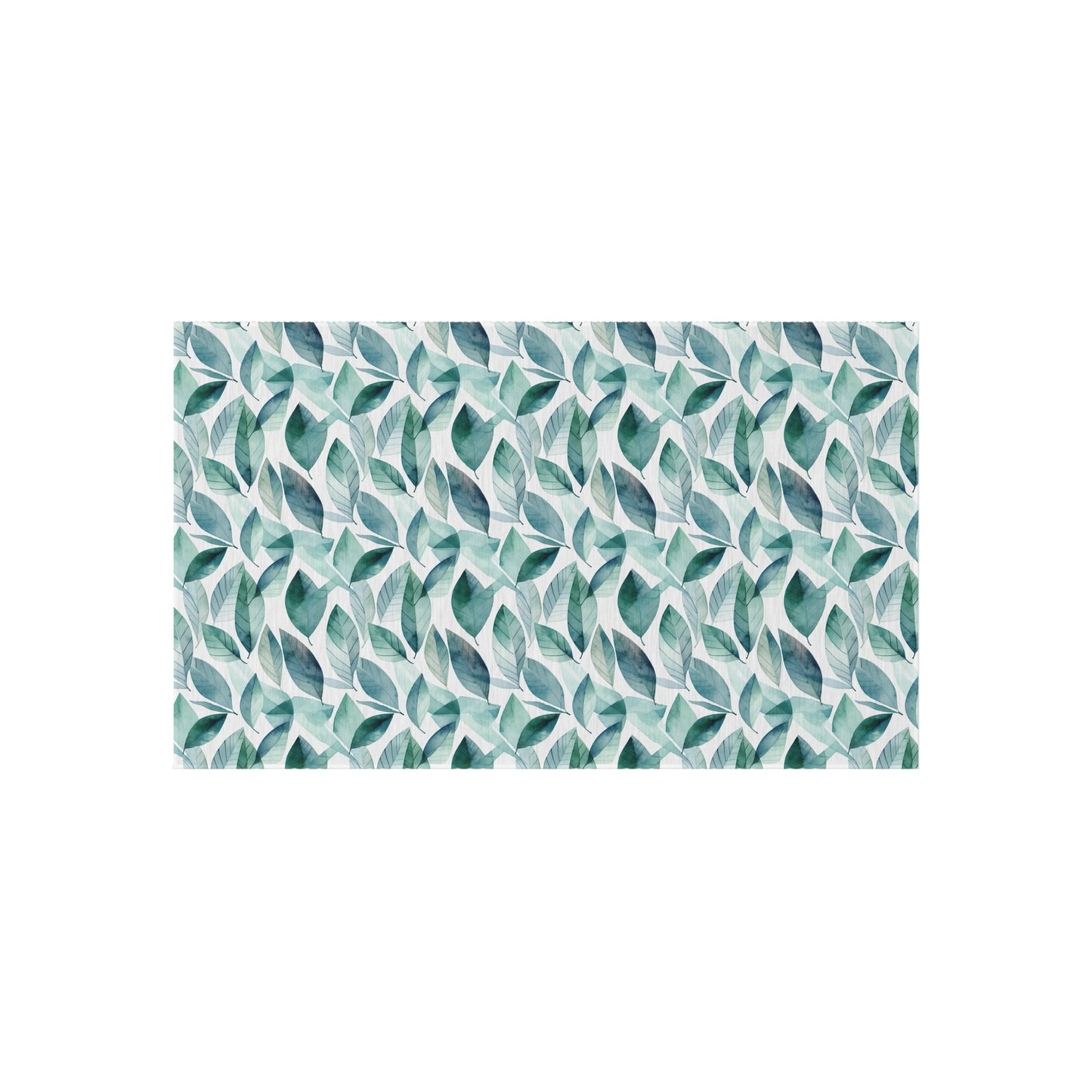 Boho Outdoor Rug with Leaf Pattern