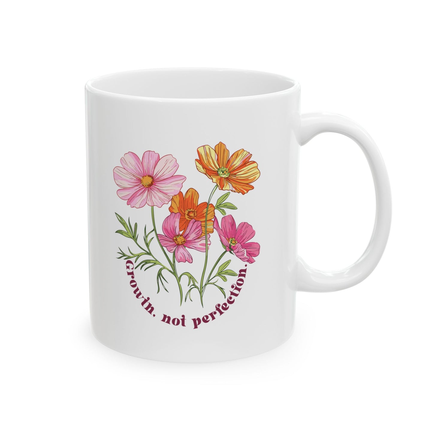 Taza de Cerámica Diseño Floral (11oz, 15oz)
