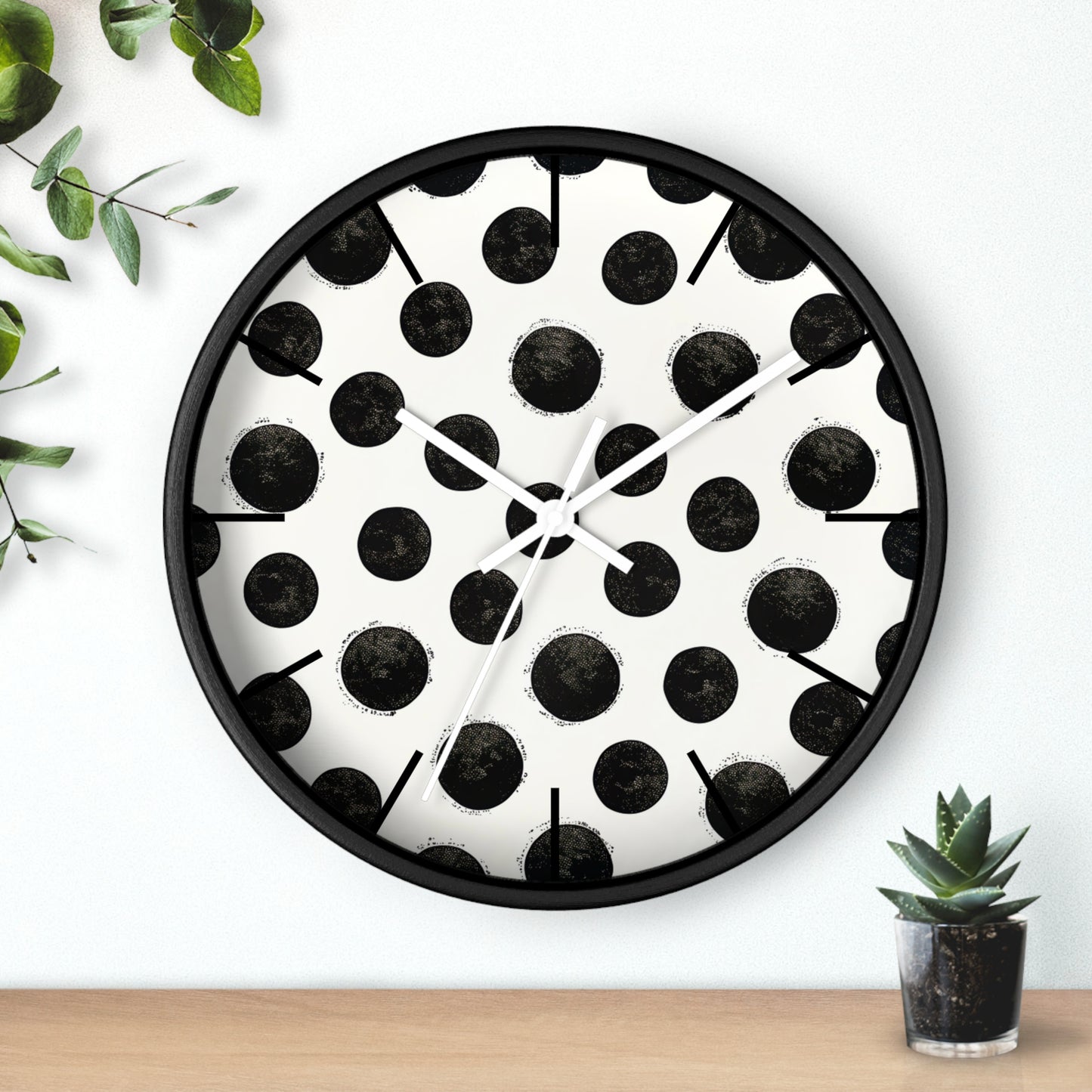 Wall Clock, Polka Dot Design
