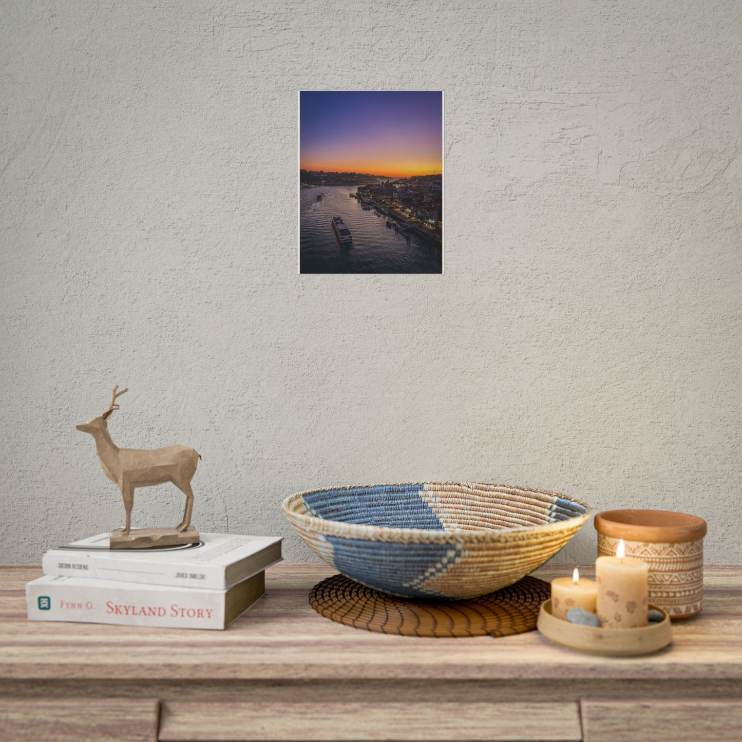 Pósters Enrollados para Decoración del Hogar, ATARDECER EN OPORTO