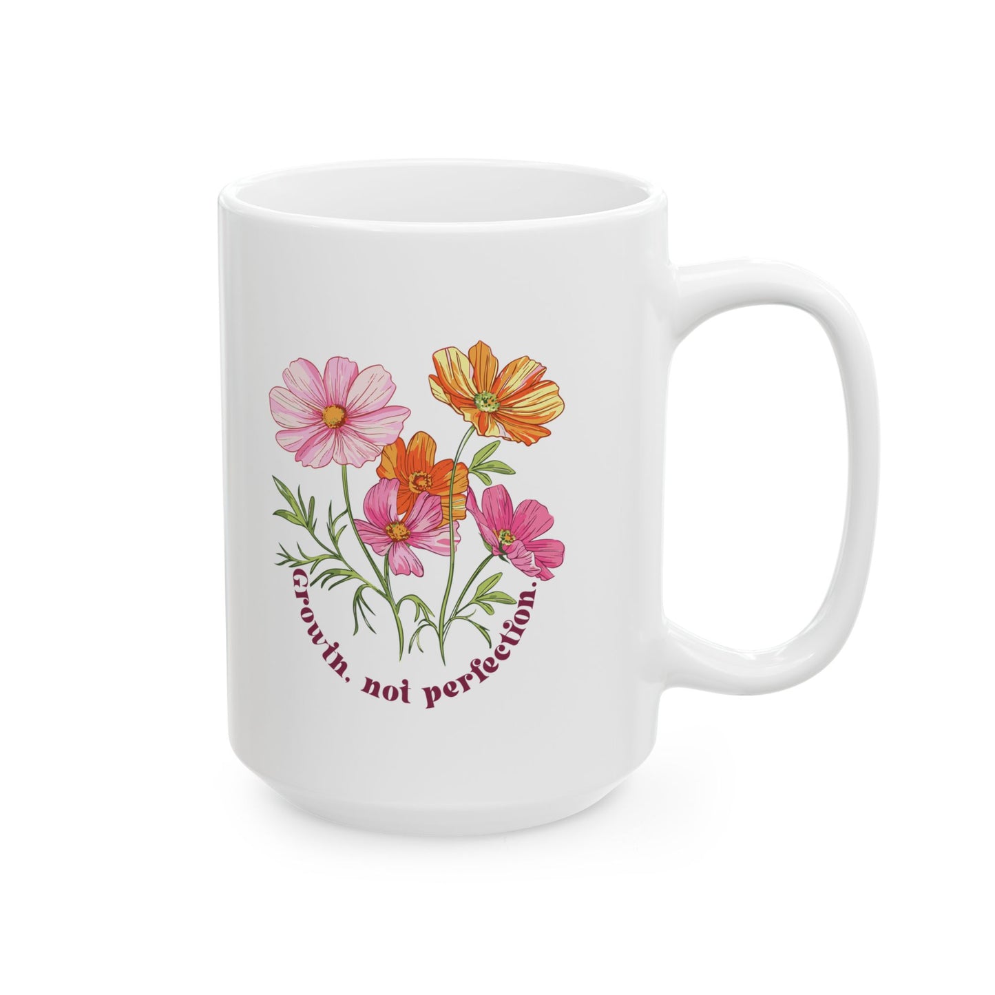 Taza de Cerámica Diseño Floral (11oz, 15oz)