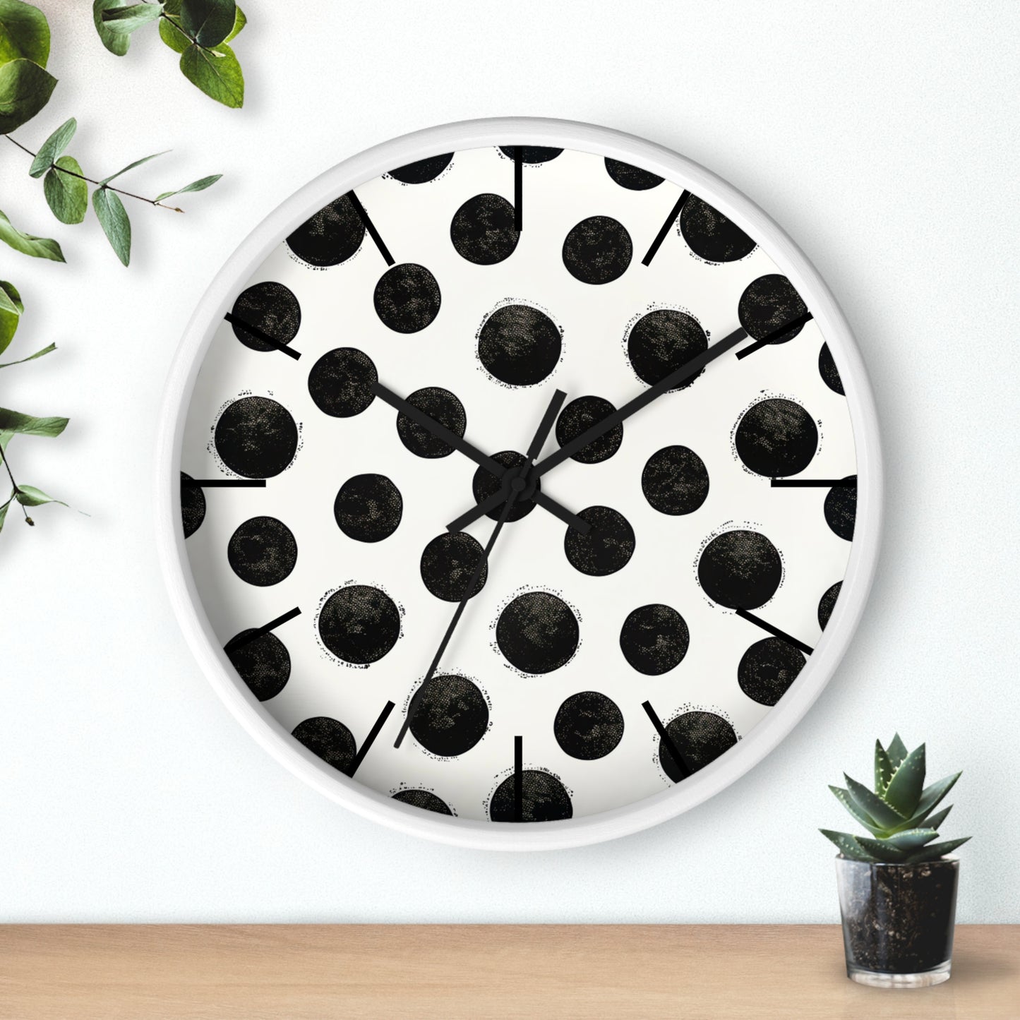 Wall Clock, Polka Dot Design