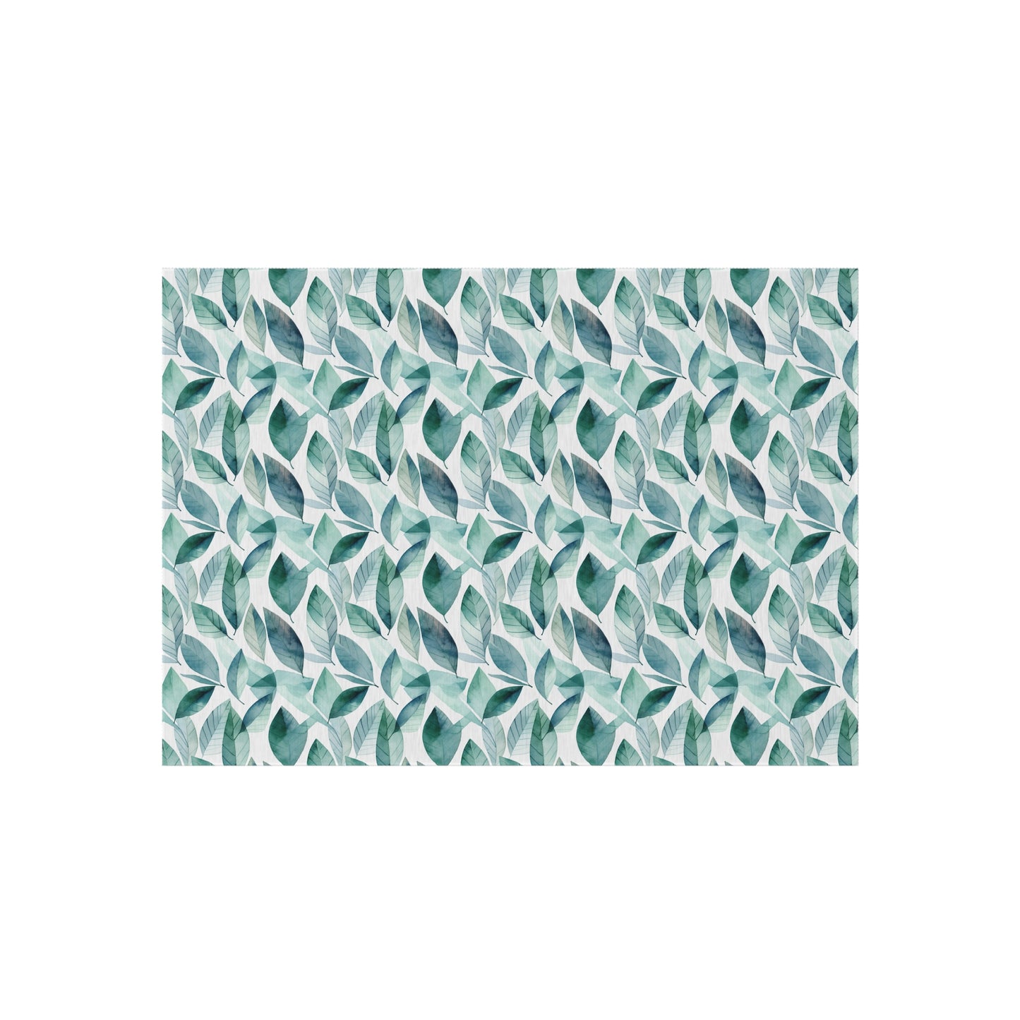 Boho Outdoor Rug with Leaf Pattern