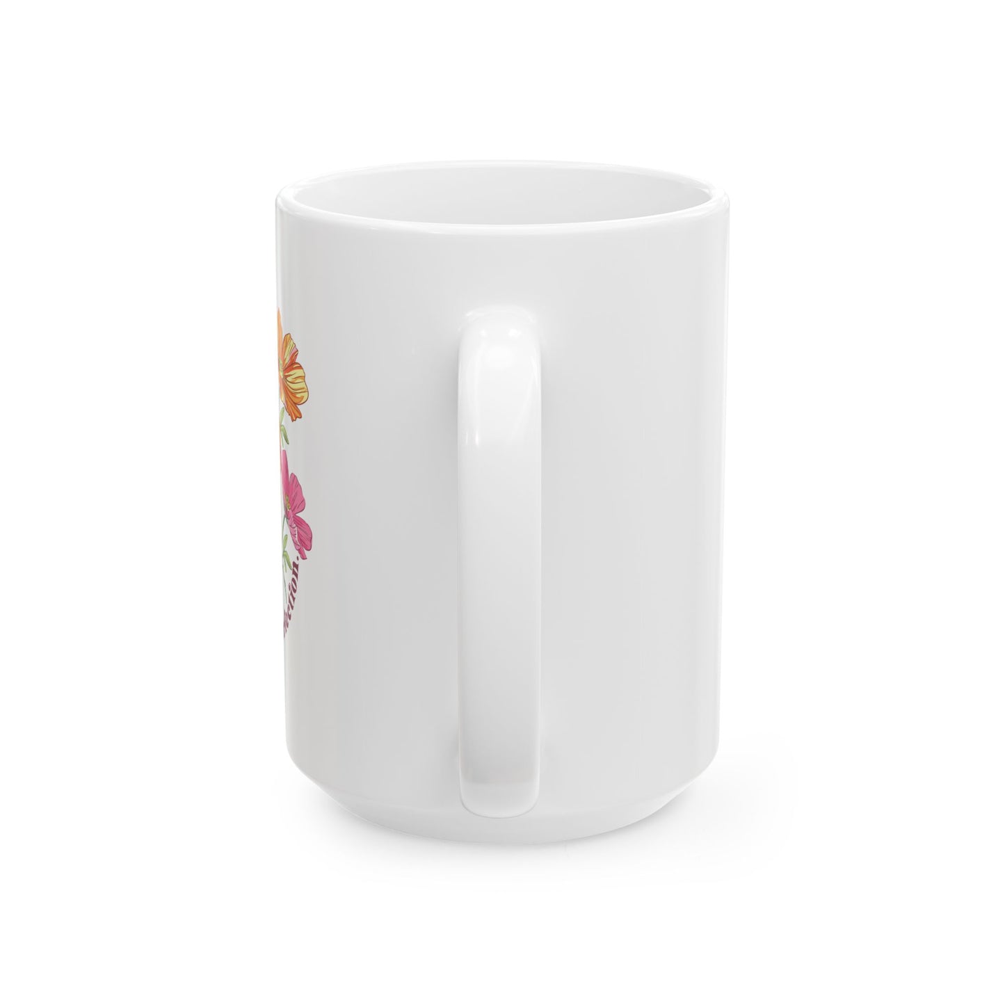 Taza de Cerámica Diseño Floral (11oz, 15oz)