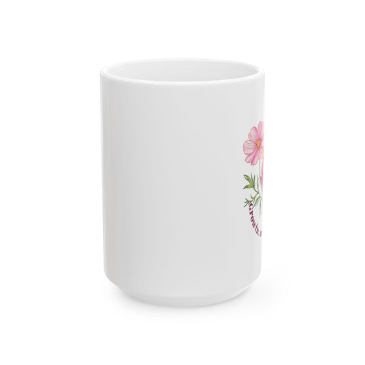 Taza de Cerámica Diseño Floral (11oz, 15oz)