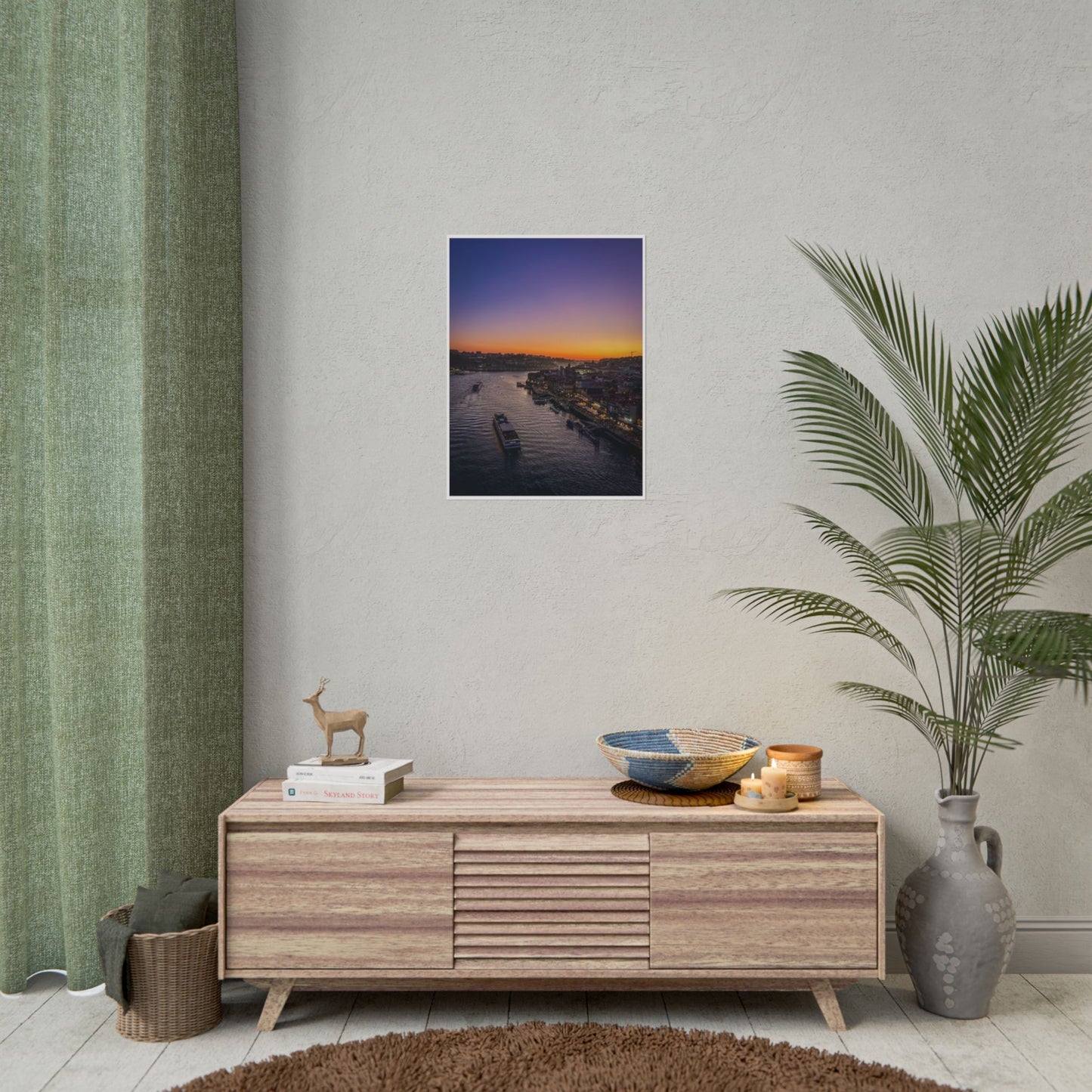 Pósters Enrollados para Decoración del Hogar, ATARDECER EN OPORTO