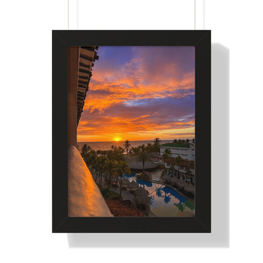 Póster Vertical - Atardecer desde la Isla de Margarita, Venezuela