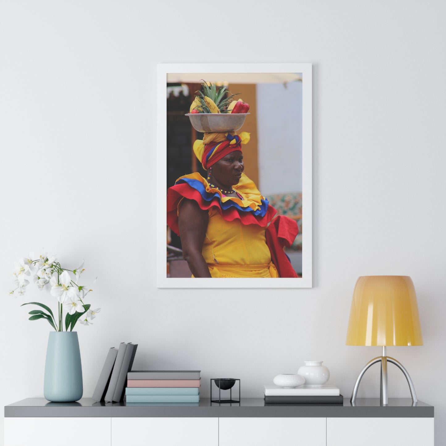 Póster Vertical Enmarcado Vibrante, CARTAGENA, COLOMBIA
