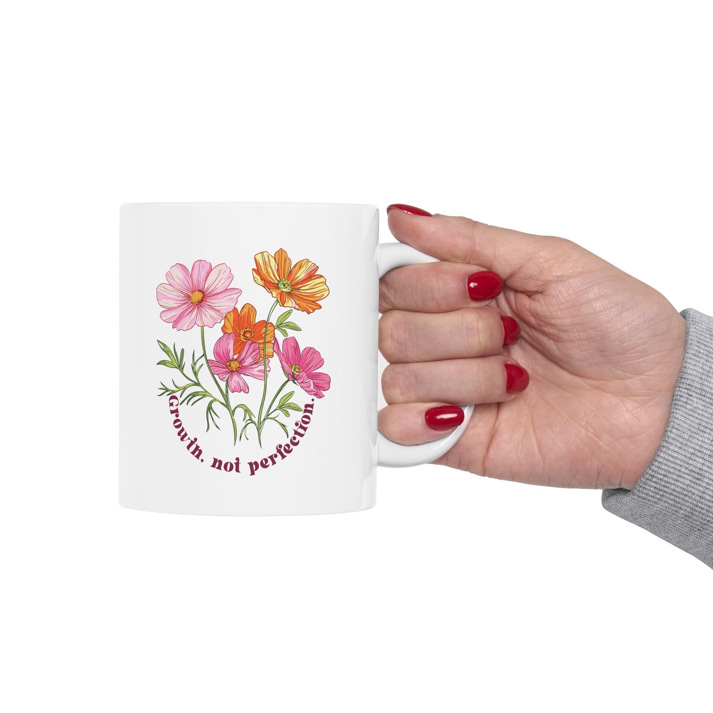 Taza de Cerámica Diseño Floral (11oz, 15oz)