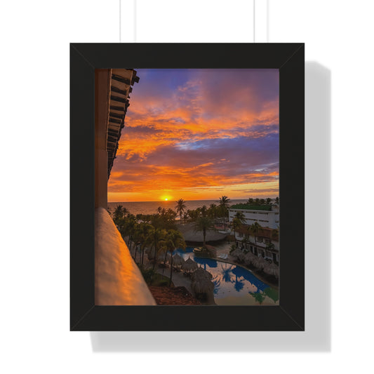Póster Vertical - Atardecer desde la Isla de Margarita, Venezuela