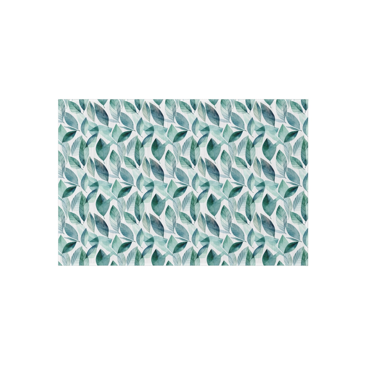 Boho Outdoor Rug with Leaf Pattern